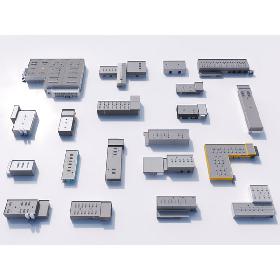 set of industrial buildings